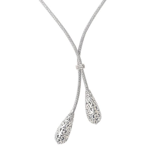 Alternate image for Sterling Silver Lariat Style Necklace from Bali Plain and Fancy