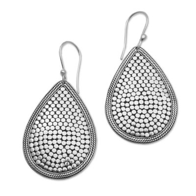 Alternate image for Sterling Silver Teardrop Dangle Earrings from Indonesia Disco Party