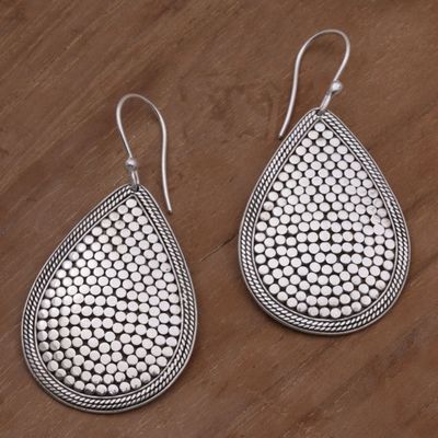 Alternate image for Sterling Silver Teardrop Dangle Earrings from Indonesia Disco Party