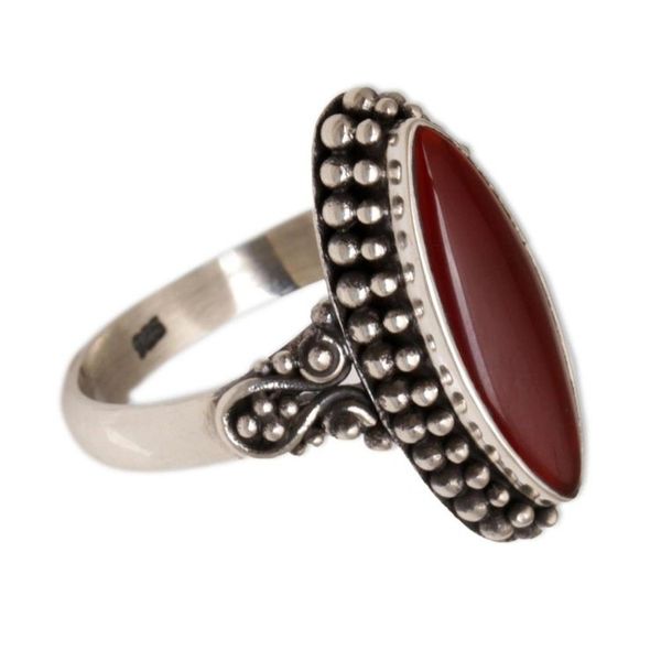 Alternate image for Sterling Silver and Carnelian Ring Fire and Courage