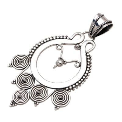 Alternate image for Handcrafted Womens Modern Sterling Silver Pendant Rice Goddess