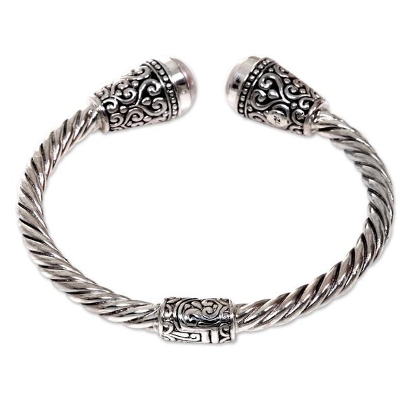Alternate image for Hand Crafted Cultured Freshwater Pearl Cuff Bracelet Precious Dewdrops