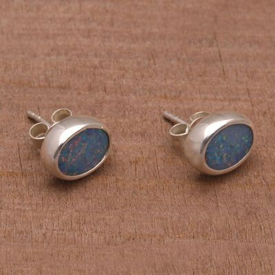 Alternate image for Handcrafted Opal Button Earrings Sweet Duchess