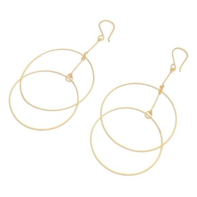 Alternate image for Handcrafted Gold-Plated Dangle Earrings Layer Cake