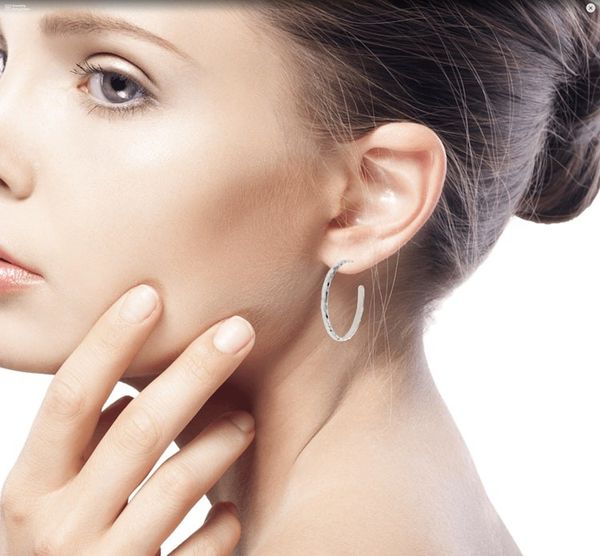 Alternate image for Hand Crafted Sterling Silver Half Hoop Earrings from Bali Mosaic in Sterling