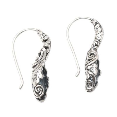 Alternate image for Hand Made Blue Topaz and Sterling Silver Drop Earrings Blue Cocoon