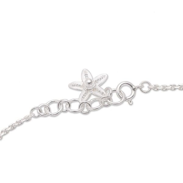 Alternate image for Floral Sterling Silver Filigree Pendant Bracelet from Java Floral Story