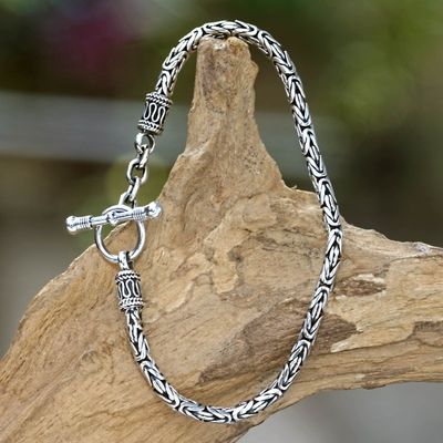 Alternate image for Balinese Style Sterling Silver Chain Bracelet Balinese Grace