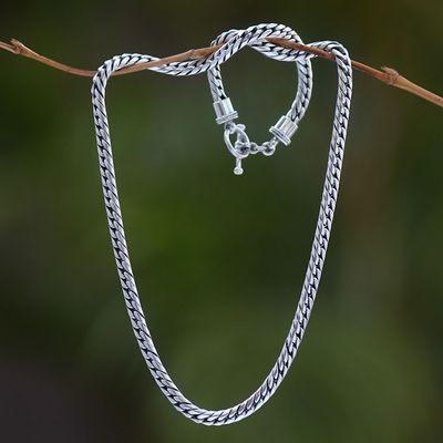 Alternate image for Mens Sterling Silver Chain Necklace Sleek