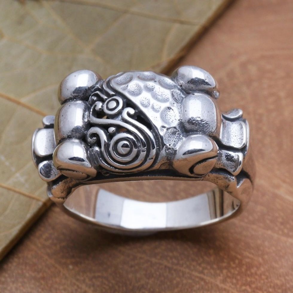 Artisan Crafted Sterling Silver Band Ring 'Modern Melange'