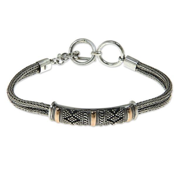 Alternate image for 18k Gold Accented Sterling Silver 925 Bracelet Nagas Mystery