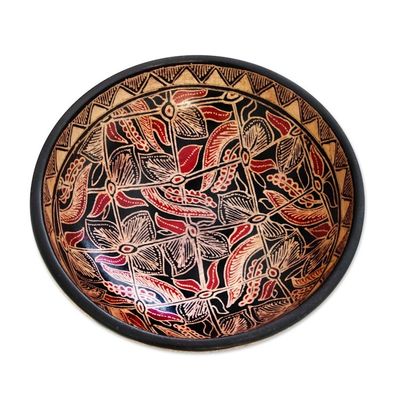Alternate image for Wood batik centerpiece Jasmine Bud