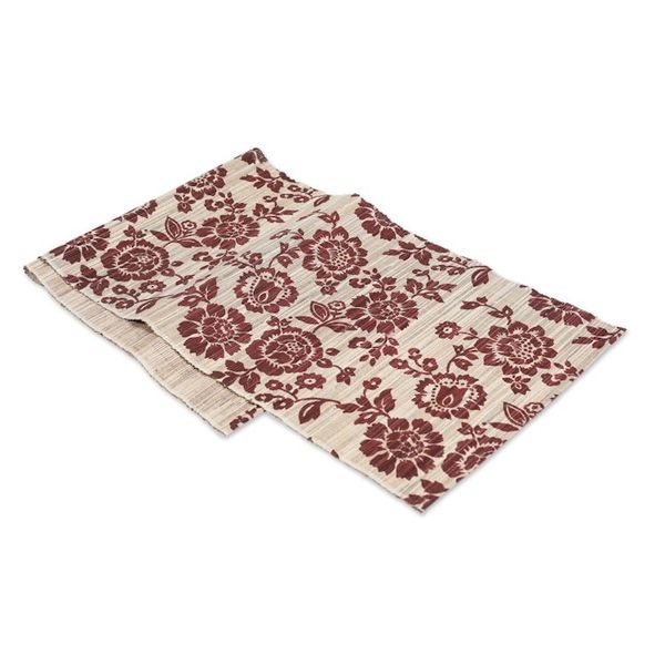 Alternate image for Floral Brown Cotton Blend Table Runner Handwoven in Bali Lovely Sunflowers