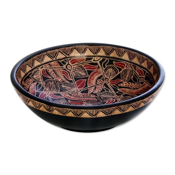 Alternate image for Wood batik centerpiece Jasmine Bud
