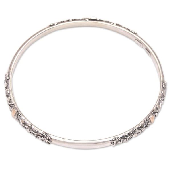 Alternate image for Hand Crafted Gold-Accented Bangle Bracelet Glimmer in Your Eye