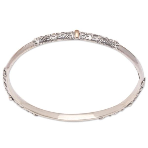 Alternate image for Hand Crafted Gold-Accented Bangle Bracelet Glimmer in Your Eye