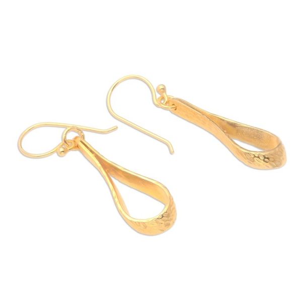 Alternate image for Balinese 18k Gold-plated Modern Dangle Earrings Enchanting Style