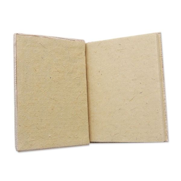 Alternate image for Eco-Friendly Natural Fiber Journal with Rice Straw Paper Brownstone