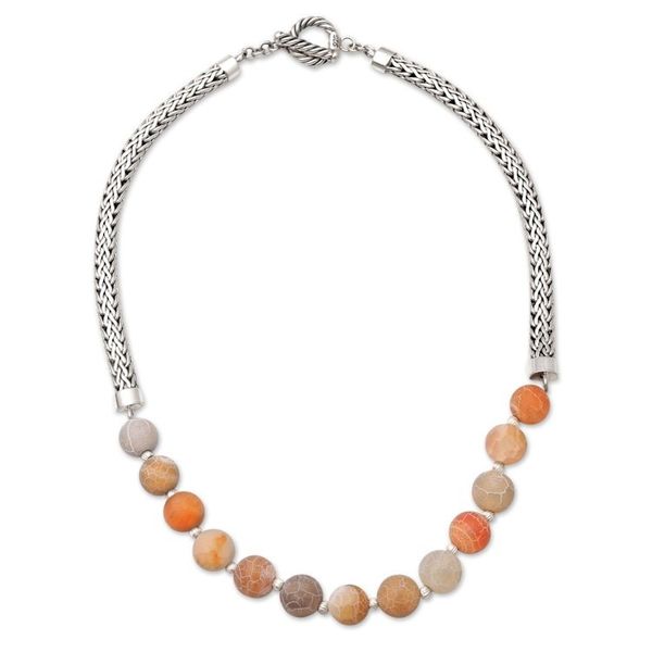 Alternate image for Sterling Silver and Agate Pendant Necklace Sensations