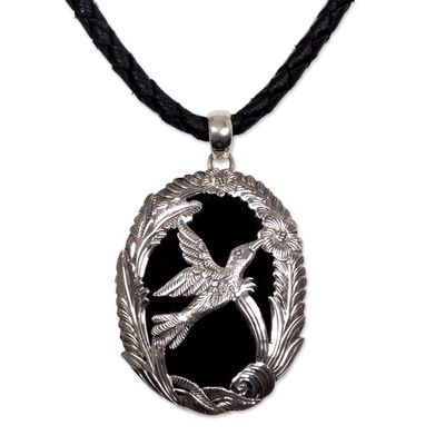 Alternate image for Onyx pendant necklace Perfectly Free