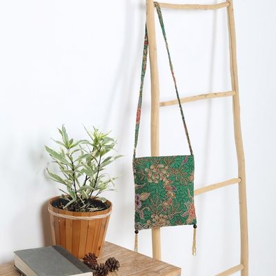 Alternate image for Beaded Batik Shoulder Bag from Indonesia Princess Art