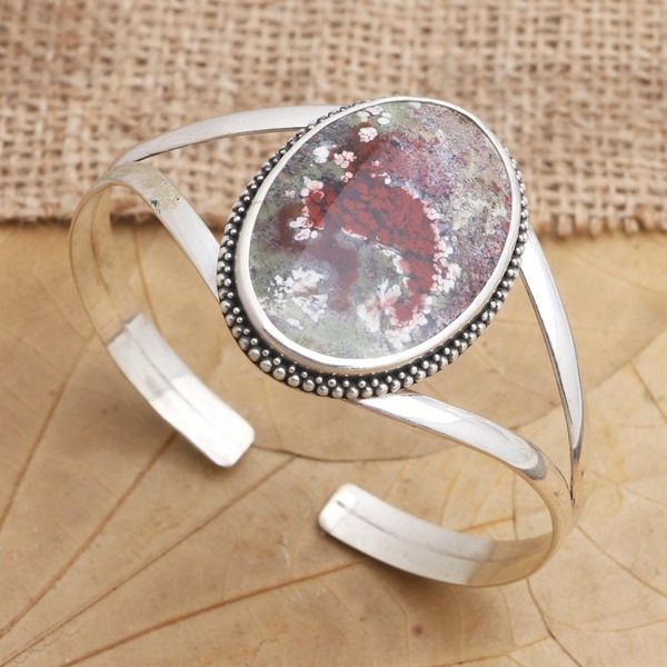 Alternate image for Sterling Silver and Agate Cuff Bracelet from Bali Supernatural Charm