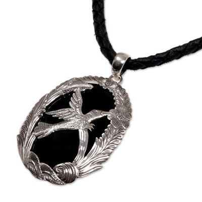 Alternate image for Onyx pendant necklace Perfectly Free