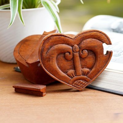 Alternate image for Artisan Crafted Suar Wood Puzzle Box Tug of Love
