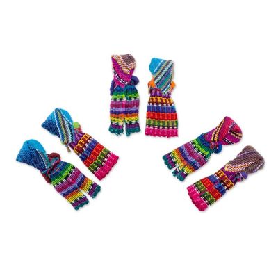 Alternate image for Worry Dolls with 100 Cotton Pouch from Guatemala Set of 6 Joined in Love