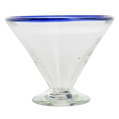 Alternate image for Recycled Glass Martini Glasses from Guatemala Set of 4 Ocean Rim