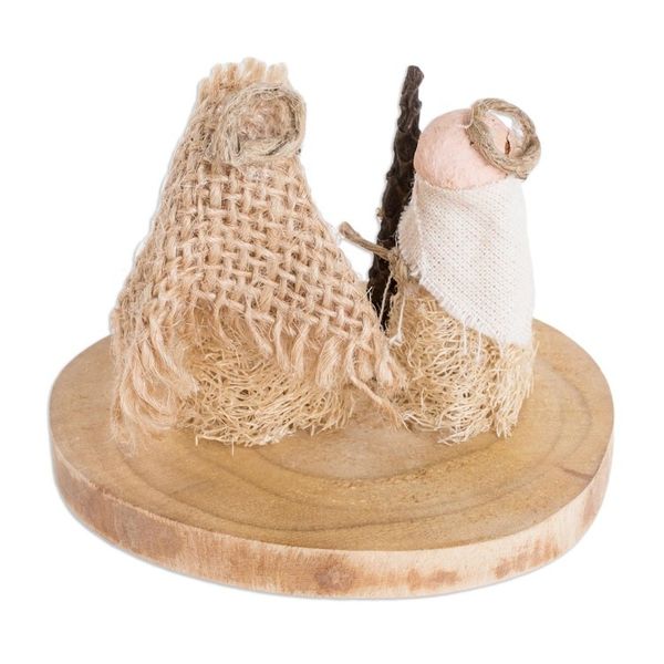 Alternate image for Handmade Natural Fiber Nativity Sculpture from El Salvador Quaint Nativity