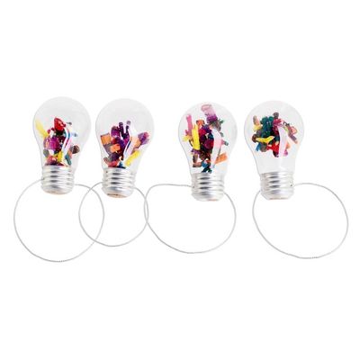 Alternate image for Upcycled Glass Light Bulb Worry Doll Ornaments Set of 4 Worry Not