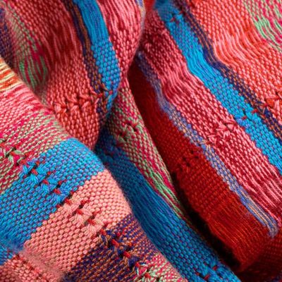 Alternate image for Loom Woven Striped Rayon Infinity Scarf from Guatemala Tenderness