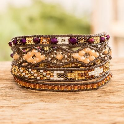 Alternate image for Handcrafted Beaded Positive Energy Long Wrap Bracelet Bountiful Moments