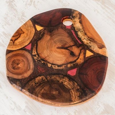 Alternate image for Round Reclaimed Wood Trivet from Costa Rica Country Wood