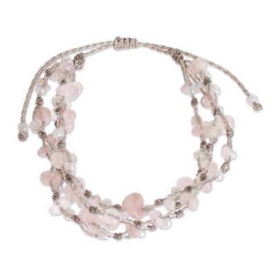 Alternate image for Natural Rose Quartz Bracelet Natural Allure in Pink