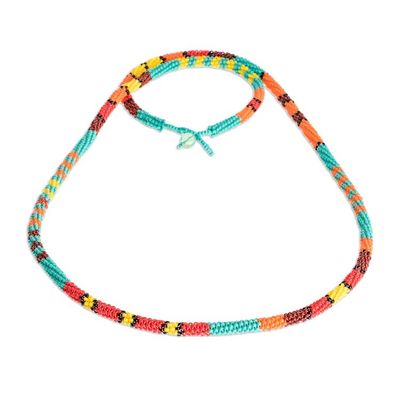 Alternate image for Multicolored Beaded Strand Necklace Colorful Strokes