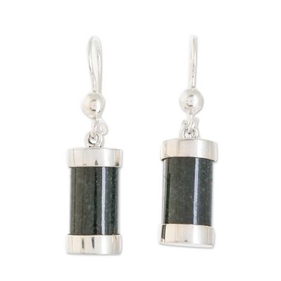 Alternate image for Good Luck Sterling Silver Dangle Jade Earrings Sweet Maya