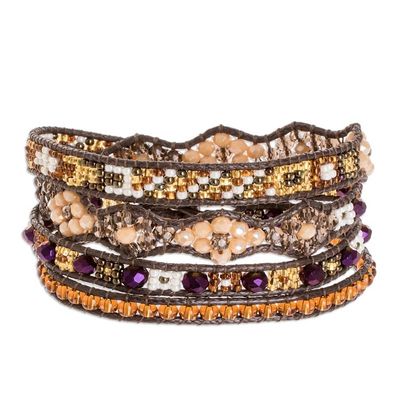 Alternate image for Handcrafted Beaded Positive Energy Long Wrap Bracelet Bountiful Moments