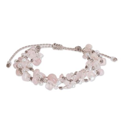 Alternate image for Natural Rose Quartz Bracelet Natural Allure in Pink