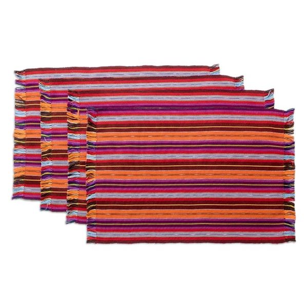 Alternate image for Handwoven Cotton Placemats with Napkins Set of 4 Intense Tradition