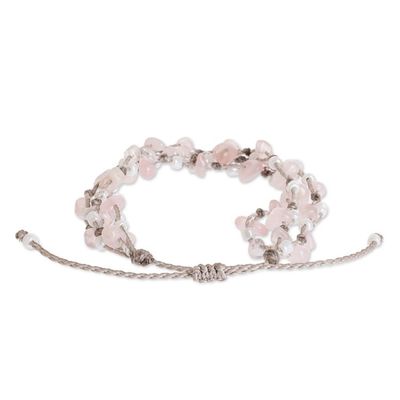 Alternate image for Natural Rose Quartz Bracelet Natural Allure in Pink