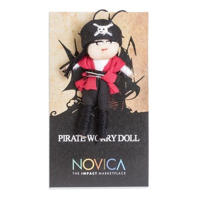Alternate image for Handcrafted Cotton and Cibaque Pirate Worry Doll Dreamy Pirate