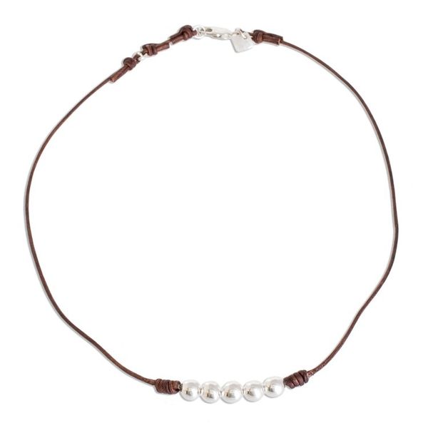 Alternate image for Fine Silver Beaded Pendant Necklace from Guatemala Fascinating Planets