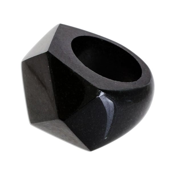 Alternate image for Faceted Dark Green Jade Signet Ring from Guatemala Gleaming Facets