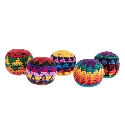 Alternate image for Crocheted Cotton Hacky Sacks Set of 5 Freestyle