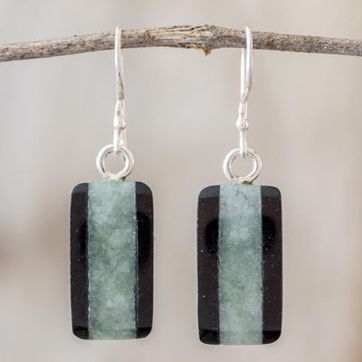 Alternate image for Collectible Modern Jade Dangle Earrings Maya Legend