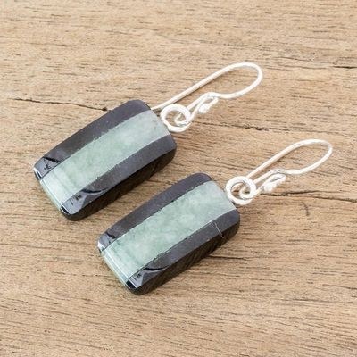 Alternate image for Collectible Modern Jade Dangle Earrings Maya Legend