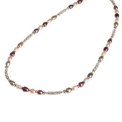 Alternate image for Multicolored Cultured Pearl Beaded Necklace Resplendent Colors