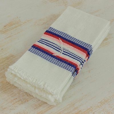 Alternate image for Striped 100 Cotton Napkins from Guatemala Set of 6 Dinner Guest